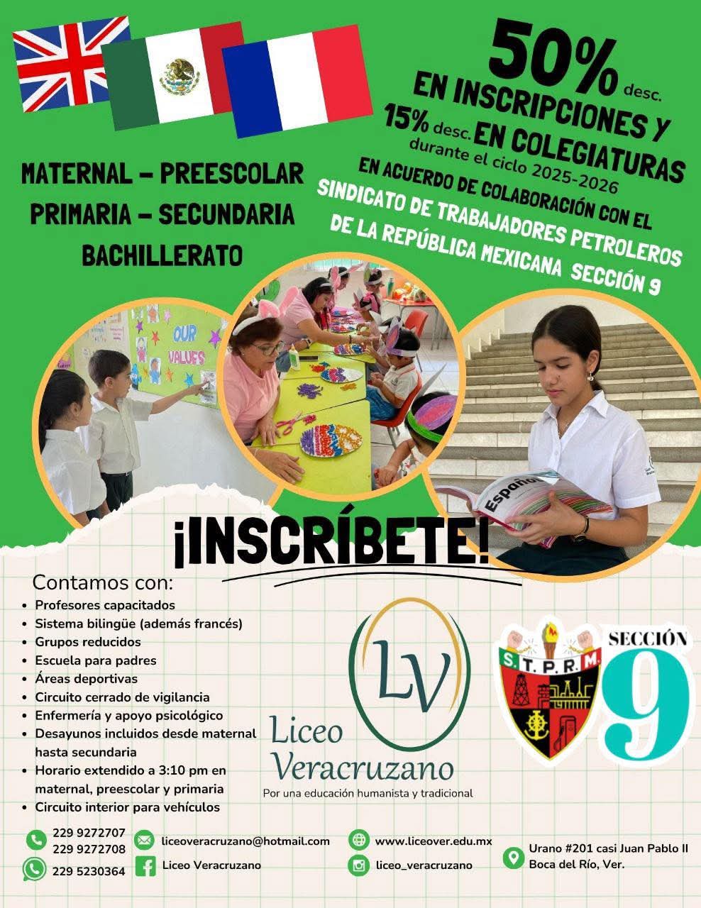 Convenio Liceo Veracruzano y Sindicato STPRM